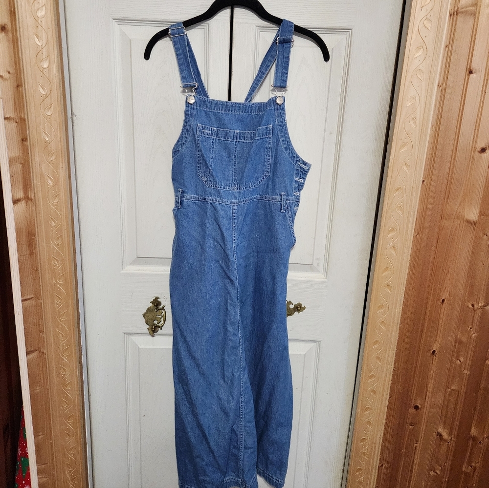 Ll Bean Denim Overalls Dress - Picture 3 of 12